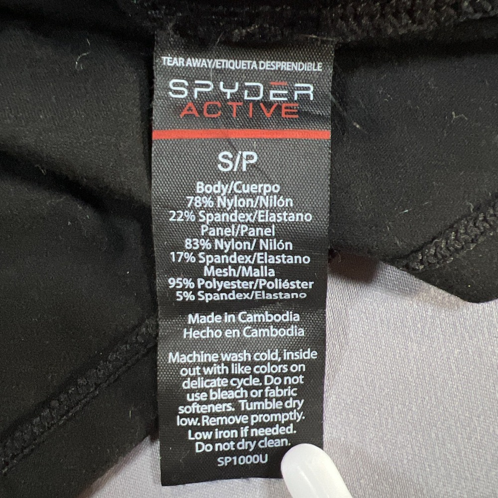 Spyder Active Performance Top Womens Small Black Nylon Stretch Moisture Wicking - Picture 13 of 13